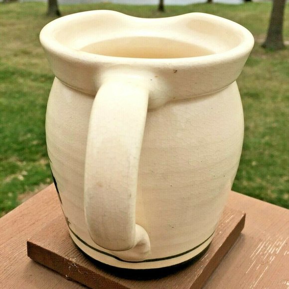 East Texas Pottery Small Pitcher Lodge Rustic Bear Pine Trees Marshall TX - Picture 3 of 5